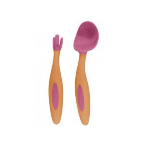 本周特价！B.box 便携训练勺子叉汤勺 套装 粉色