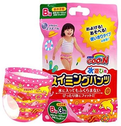 日亚精选：GOO N大王男女宝宝游泳系列纸尿裤M3 L3 BIG3片装小集合
