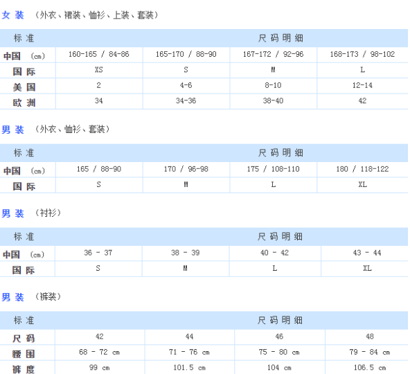 boylondon尺码表图片